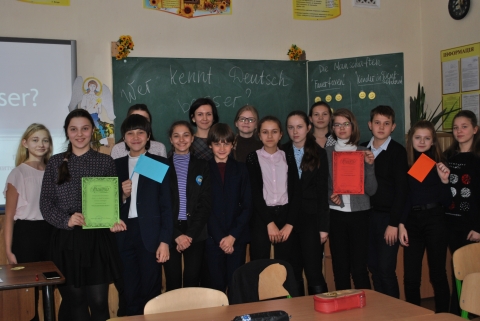 Конкурс з німецької мови "Wer keent Deutsch besser?" у 7-Б класі, кер.Воловод Н.О.