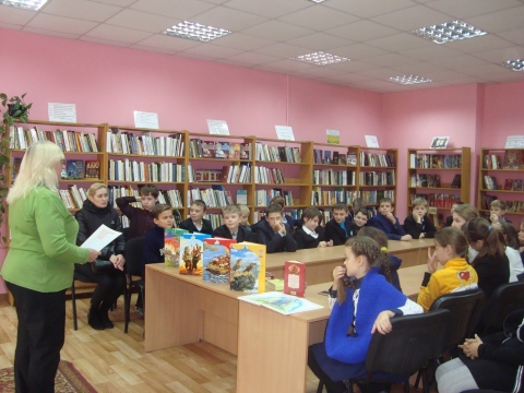"Козацька слава не вмре, не загине" захід в бібліотеці ім.О.Донченка з 5-Б кл.
